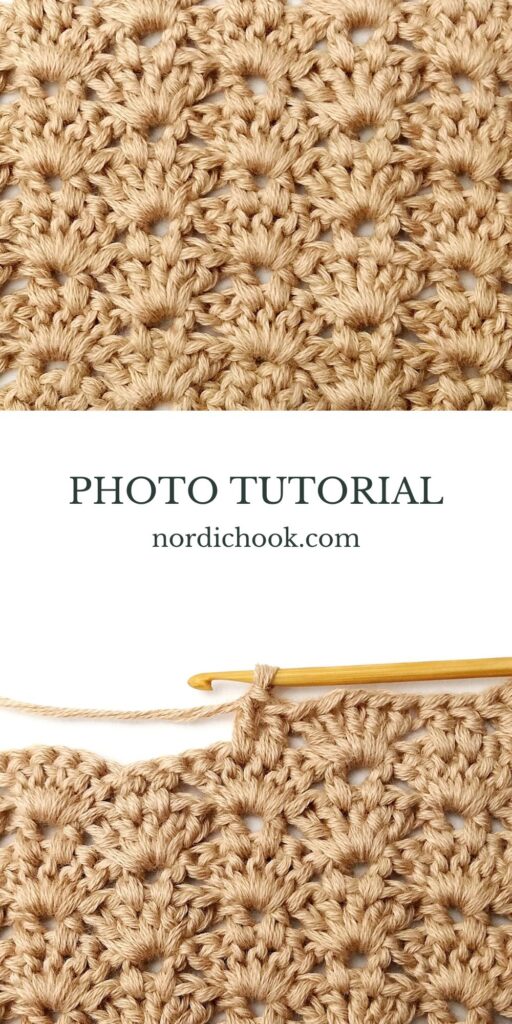 Crochet stitch tutorial: Linked shells stitch