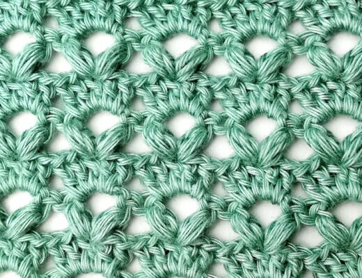 Crochet stitch tutorial: The block and puff V stitch
