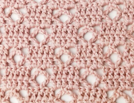 Crochet stitch tutorial: The diagonal diamond and square stitch