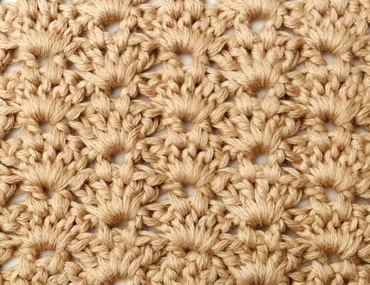 Crochet stitch tutorial: Linked shells stitch