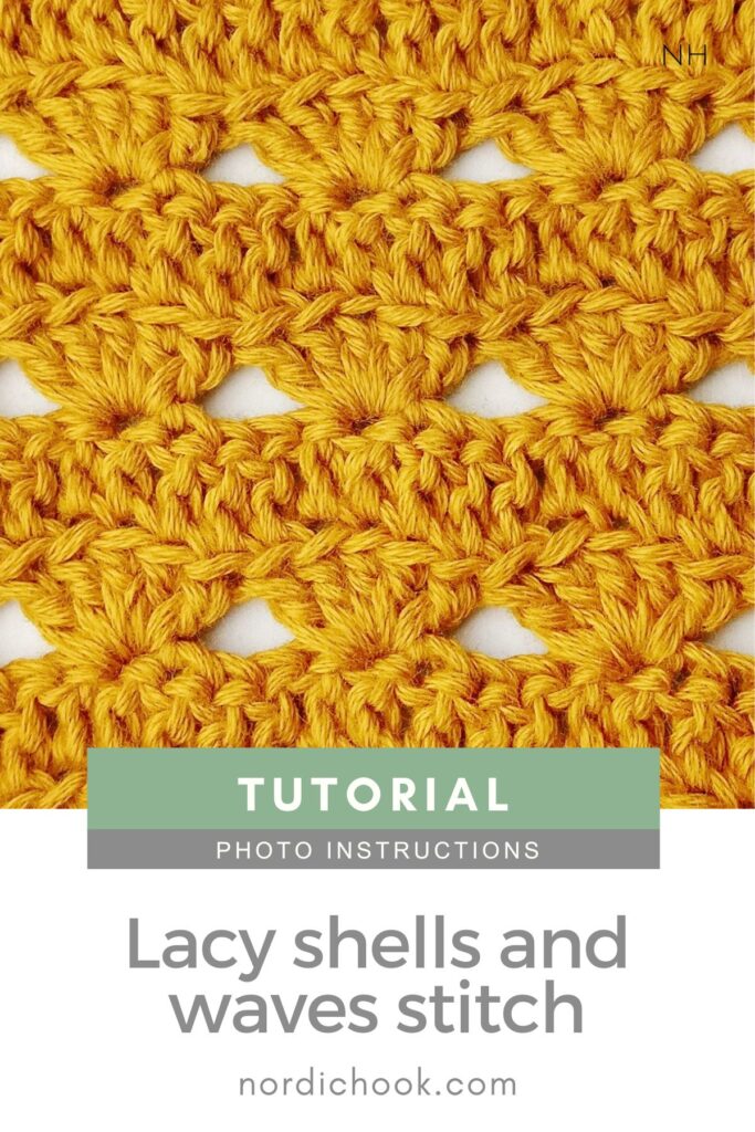 Crochet stitch tutorial: The lacy shells and waves stitch