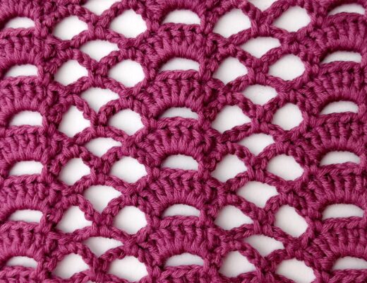 Crochet stitch tutorial: The stacked arches and eyelet stitch
