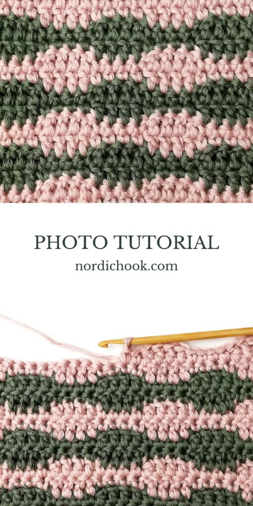 Crochet stitch tutorial: Smooth wave stitch
