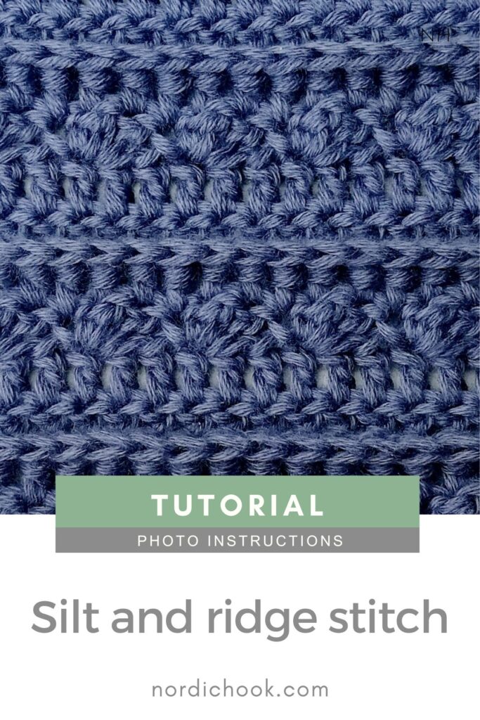 Crochet stitch tutorial: Silt and ridge stitch