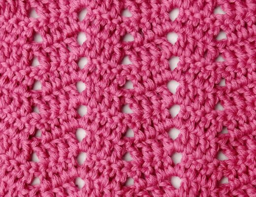 Crochet stitch tutorial: Peephole chevron stitch