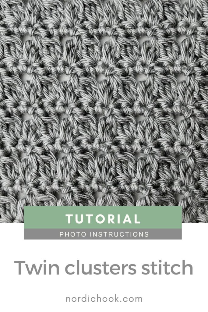 Crochet stitch tutorial: Twin clusters stitch