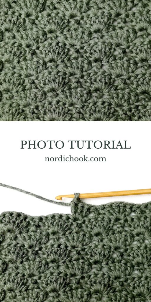 Crochet stitch tutorial: Simple uneven shell stitch