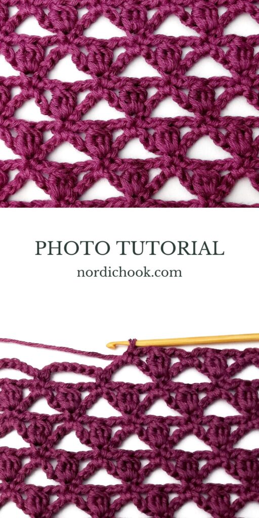 Crochet stitch tutorial: Triangle cluster stitch
