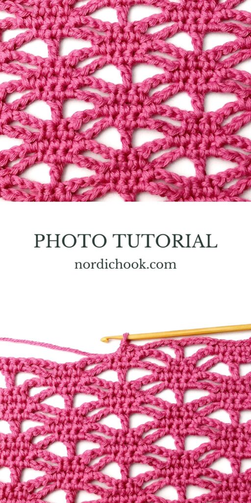 Crochet stitch tutorial: Lacy spider stitch
