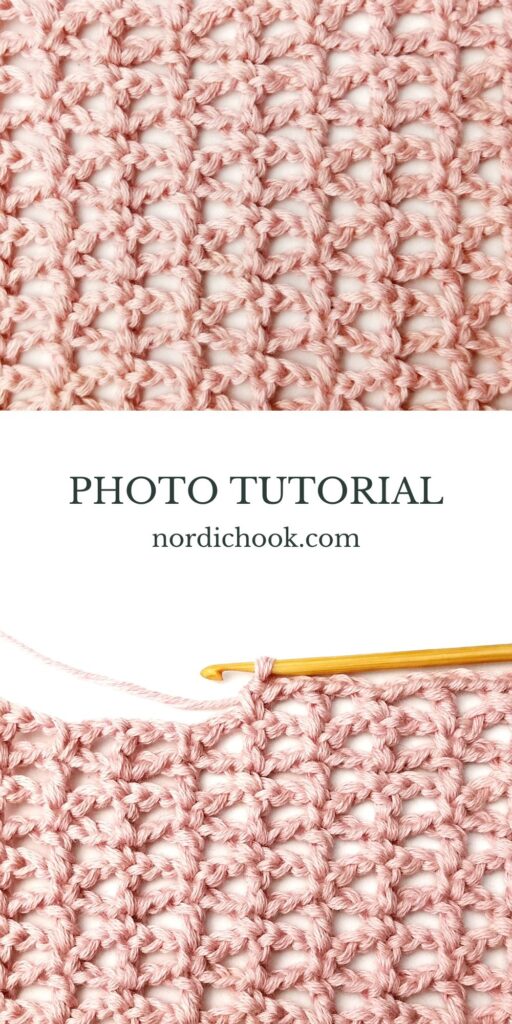 Crochet stitch tutorial: Simple mixed mesh stitch