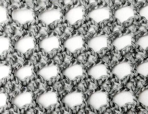 Crochet stitch tutorial: Lacy diamond eyelet stitch