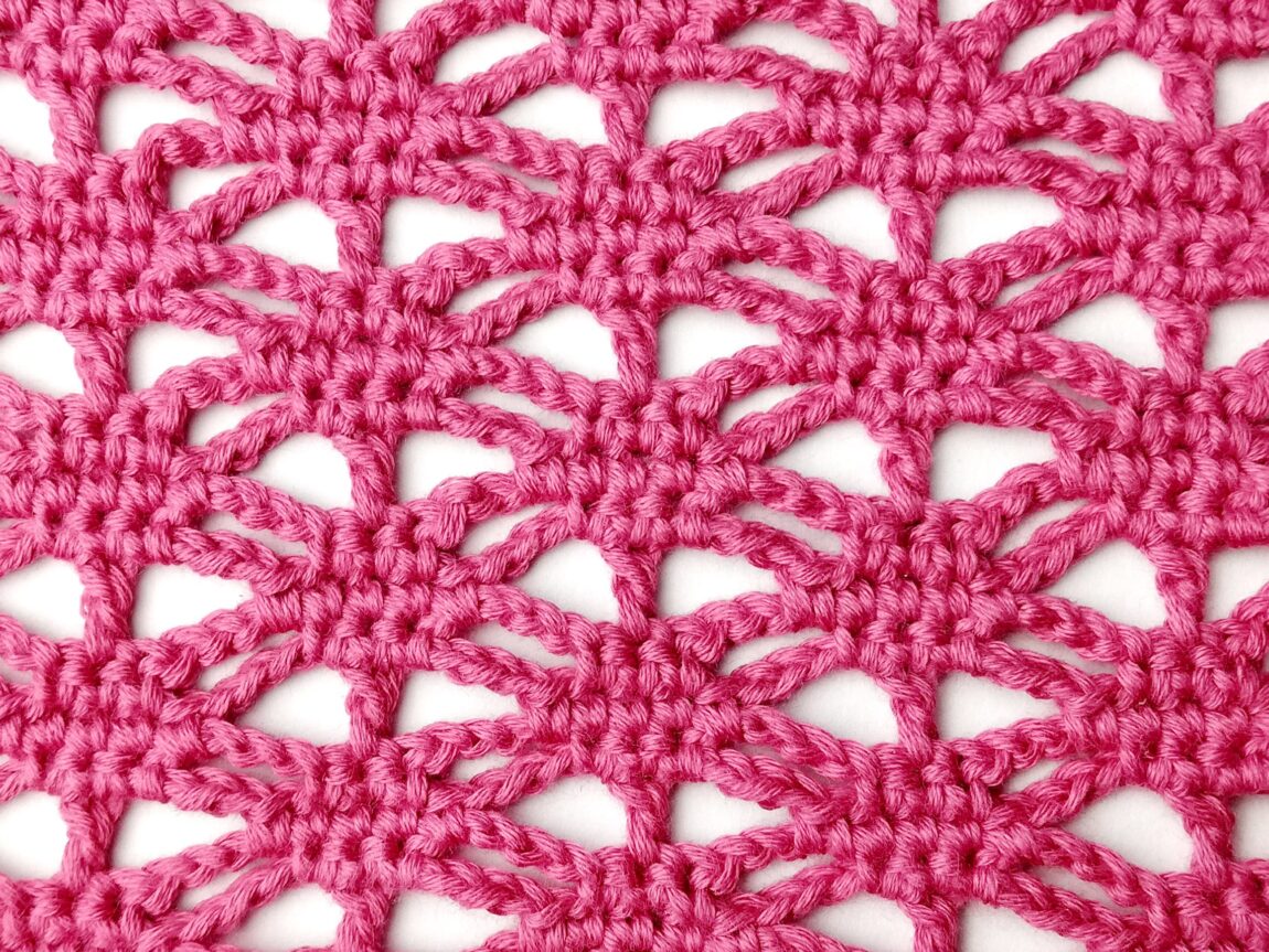 Crochet stitch tutorial: Lacy spider stitch