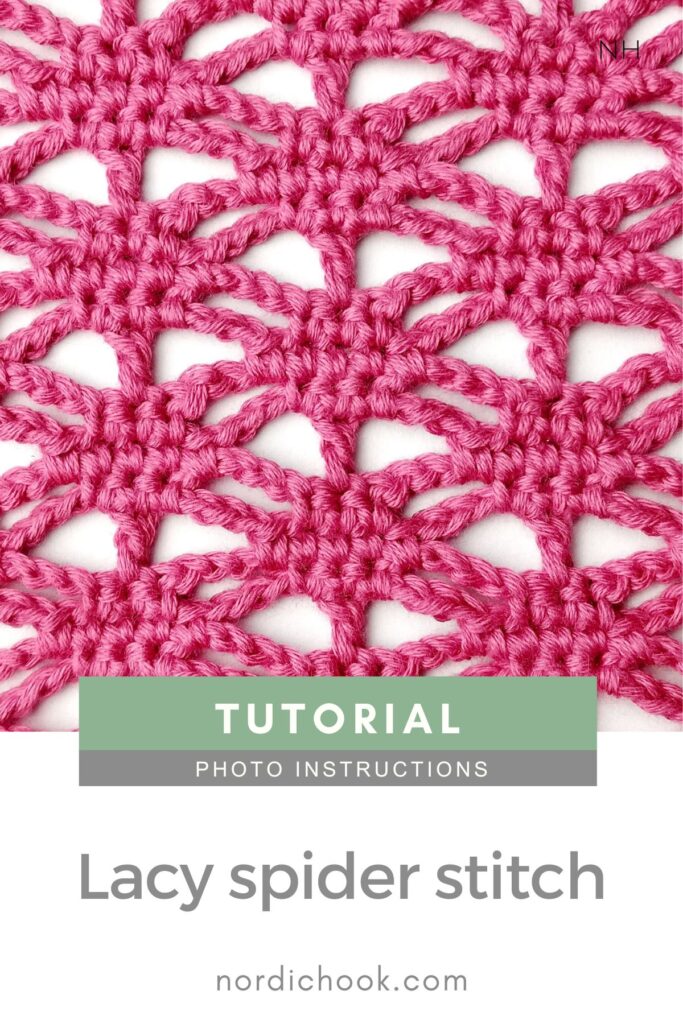 Crochet stitch tutorial: Lacy spider stitch