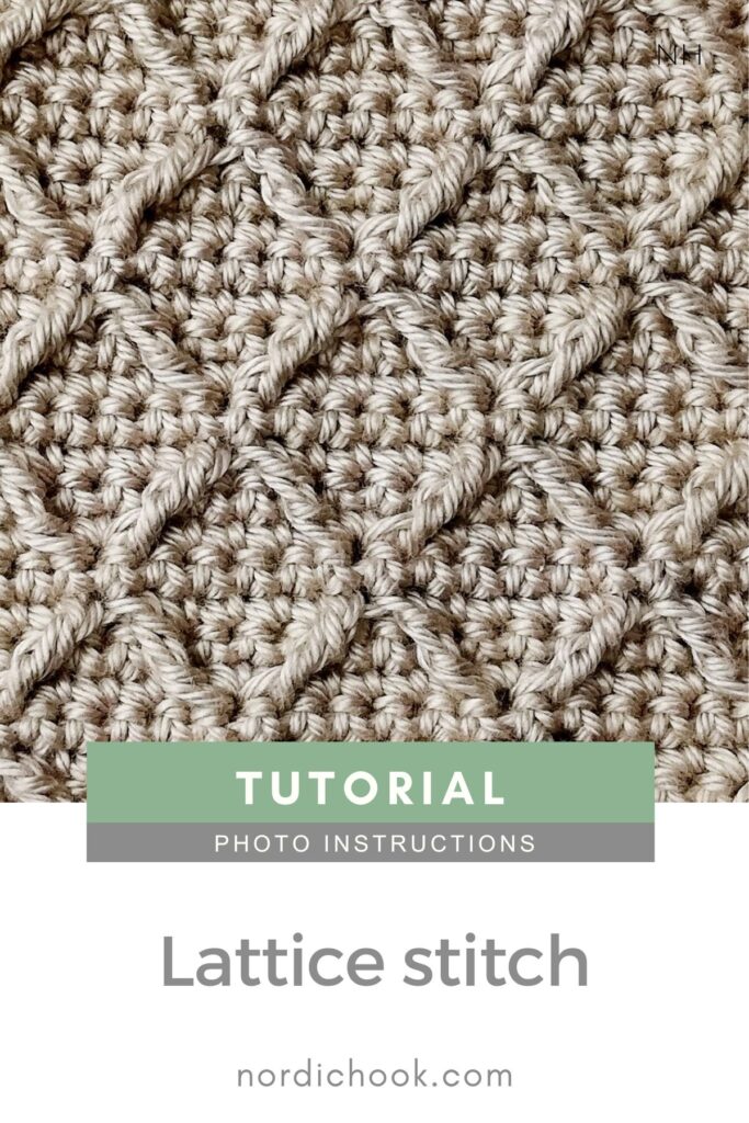 Crochet stitch tutorial: Lattice stitch