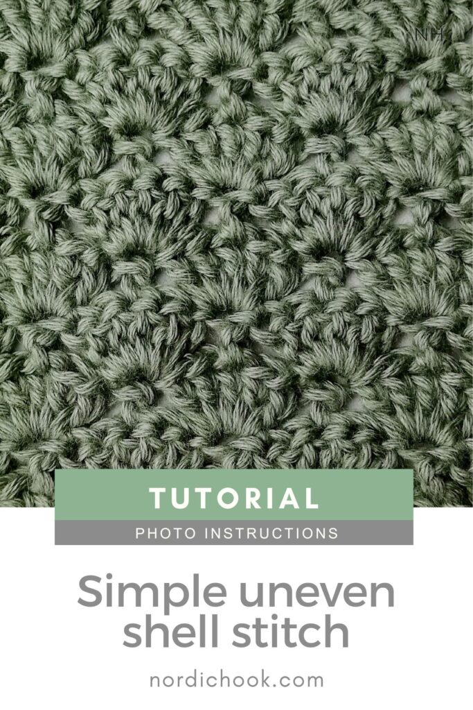 Crochet stitch tutorial: Simple uneven shell stitch