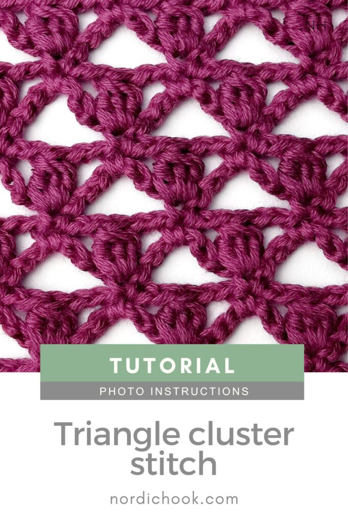 Crochet stitch tutorial: Triangle cluster stitch