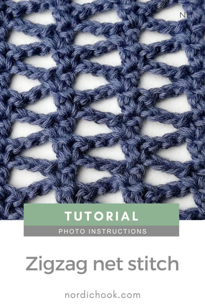 Crochet stitch tutorial: Zigzag net stitch