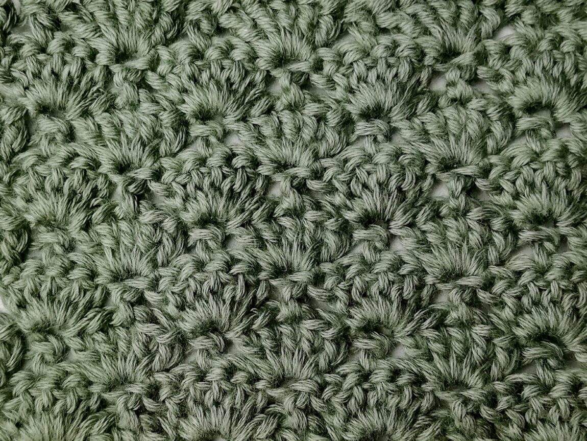 Crochet stitch tutorial: Simple uneven shell stitch