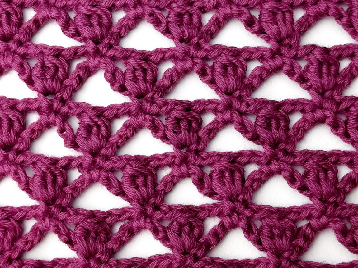 Crochet stitch tutorial: Triangle cluster stitch