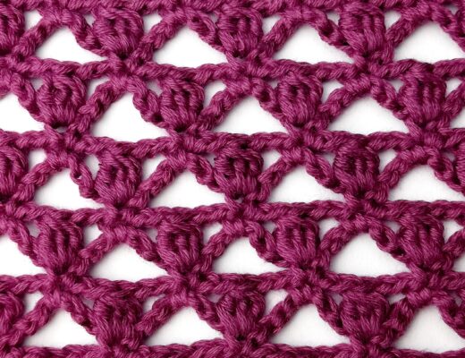 Crochet stitch tutorial: Triangle cluster stitch