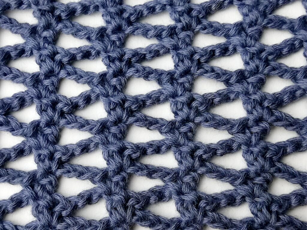Crochet stitch tutorial: Zigzag net stitch