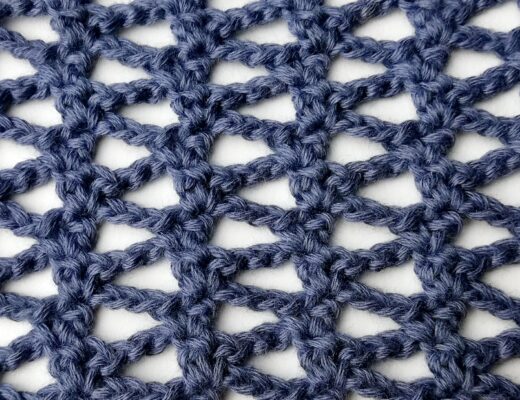 Crochet stitch tutorial: Zigzag net stitch