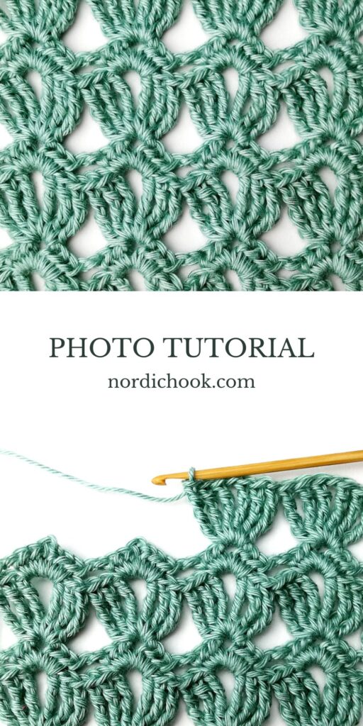 Crochet stitch tutorial: Large stacked mussel stitch