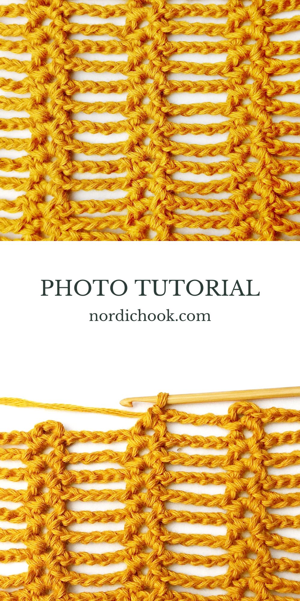 Panel Ladder Stitch Pattern Ladder stitch - Nordic Hook - Free crochet stitch tutorial