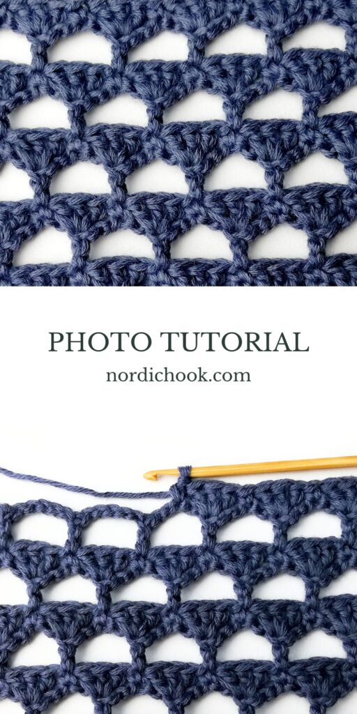 Crochet stitch tutorial: Aqueduct stitch