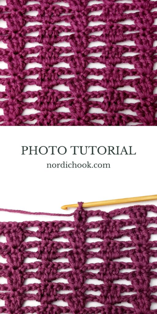 Crochet stitch tutorial: Lacy striped fan stitch