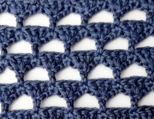 Crochet stitch tutorial: Aqueduct stitch