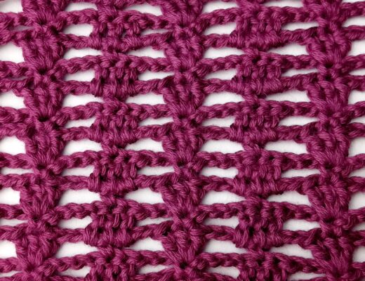 Crochet stitch tutorial: Lacy striped fan stitch