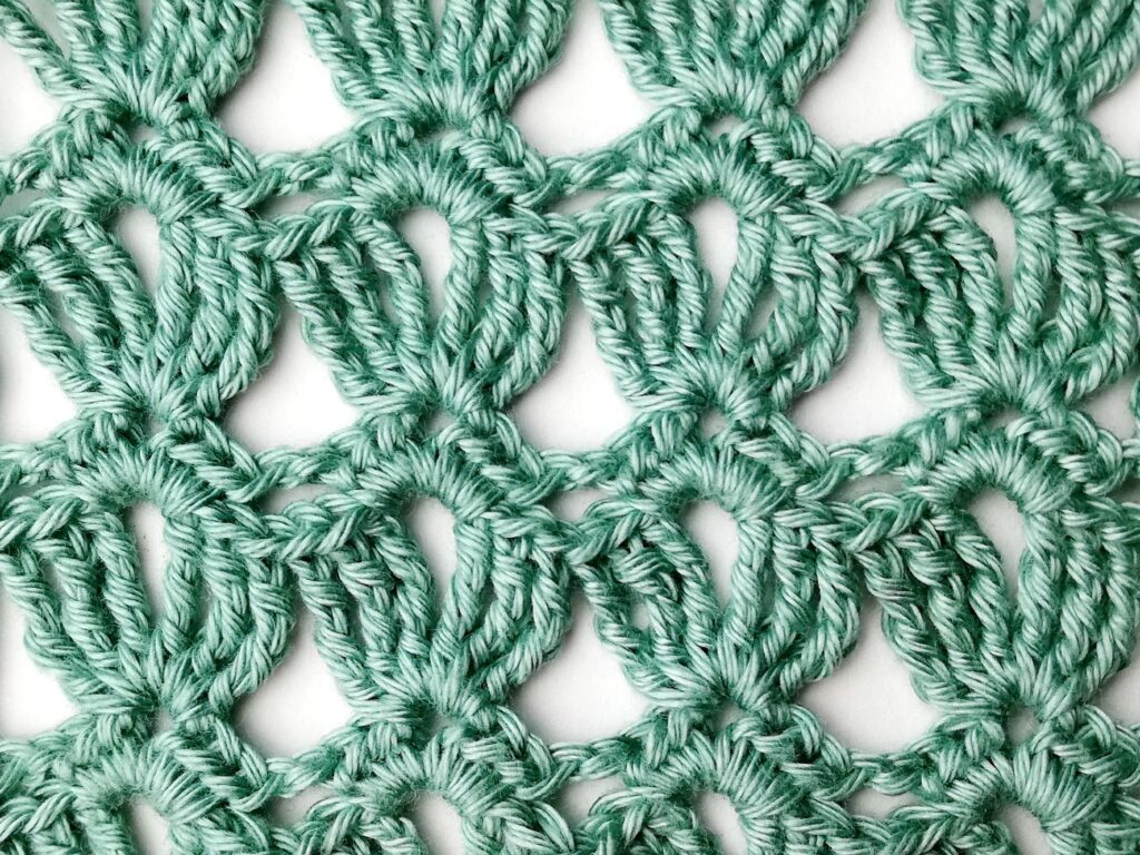Crochet stitch tutorial: Large stacked mussel stitch