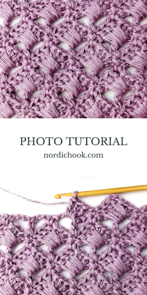 Crochet stitch tutorial: Crossed fan stitch