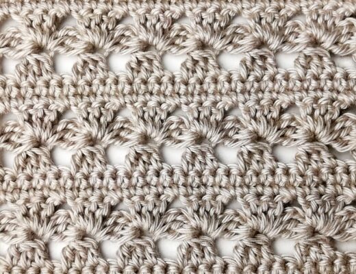 Crochet stitch tutorial: Aligned four leaf clover stitch