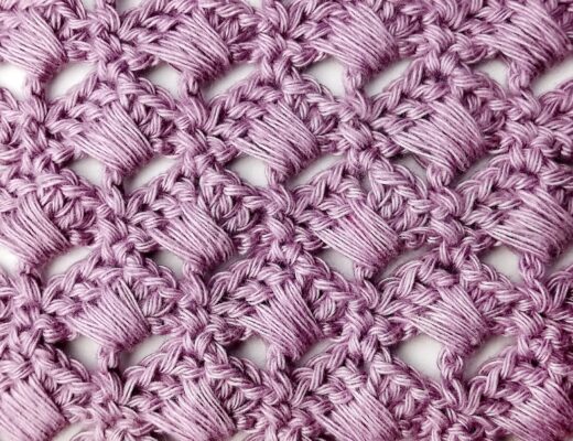 Crochet stitch tutorial: Crossed fan stitch