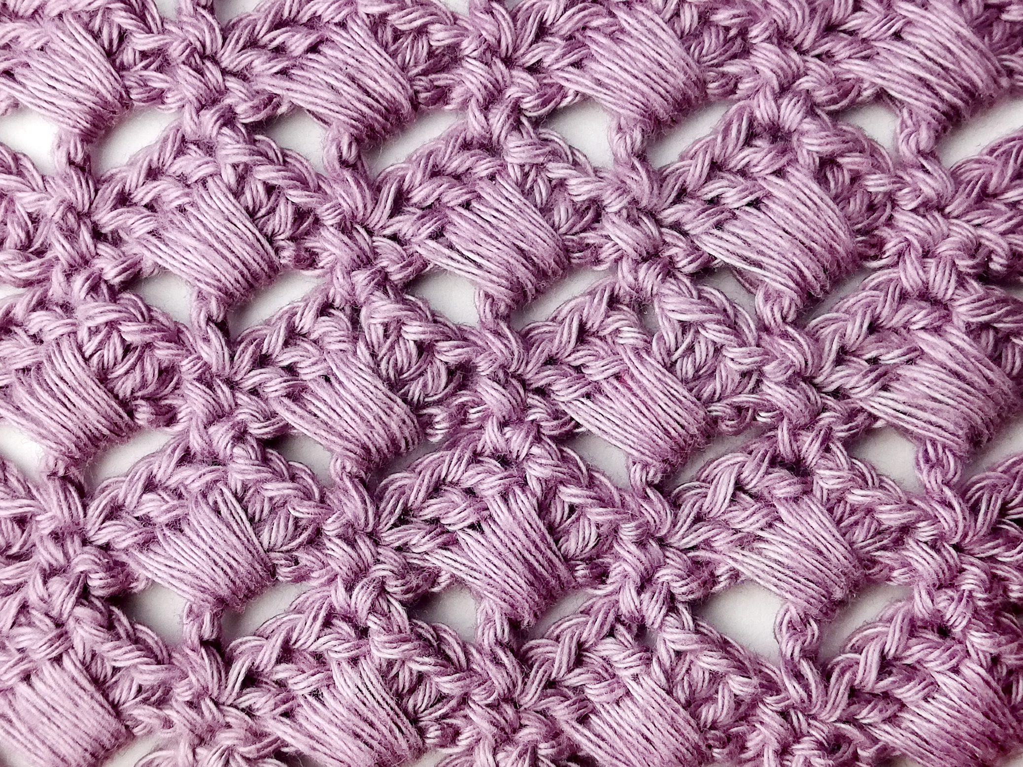 Crochet stitch tutorial: Crossed fan stitch