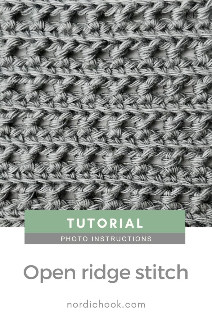 Crochet stitch tutorial: Open ridge stitch