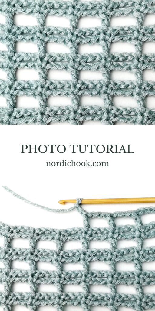 Crochet stitch tutorial: Striped mesh stitch