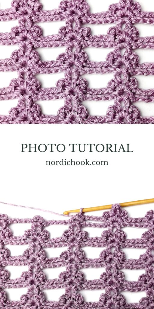 Crochet stitch tutorial: Honeysuckle stitch