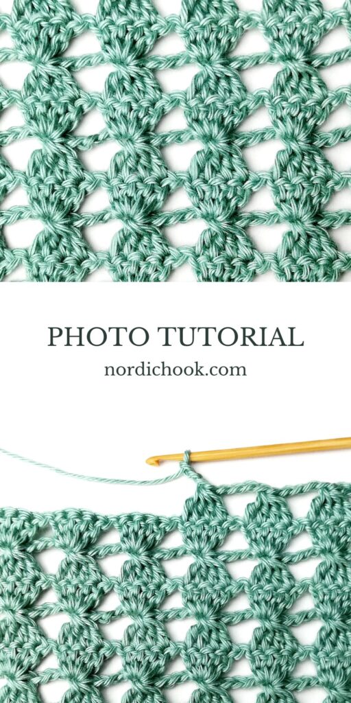 Crochet stitch tutorial: Lacy stacked leaf stitch