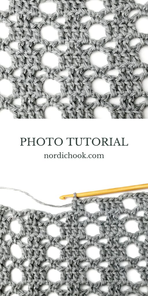 Crochet stitch tutorial: Belgian mesh stitch