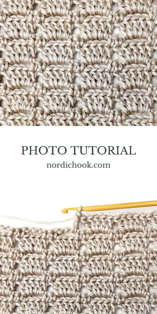 Crochet stitch tutorial: Linked block stitch