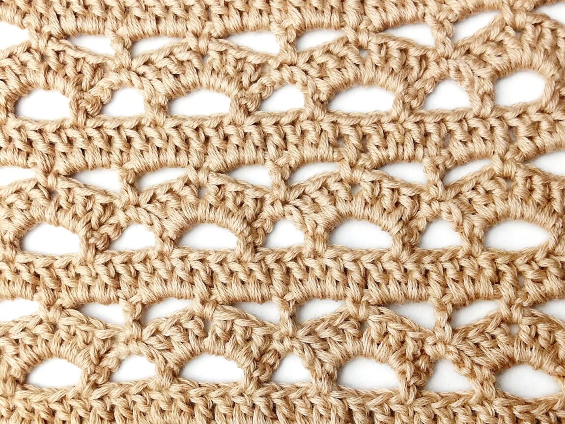 Crochet stitch tutorial: Aligned crown stitch