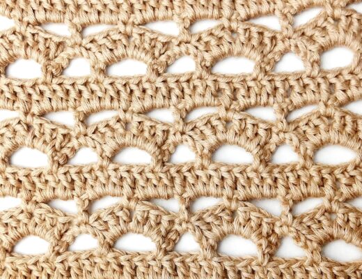 Crochet stitch tutorial: Aligned crown stitch