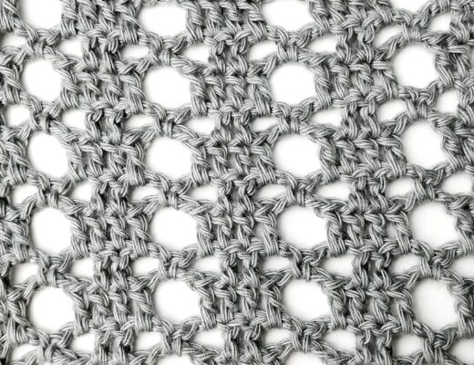 Crochet stitch tutorial: Belgian mesh stitch