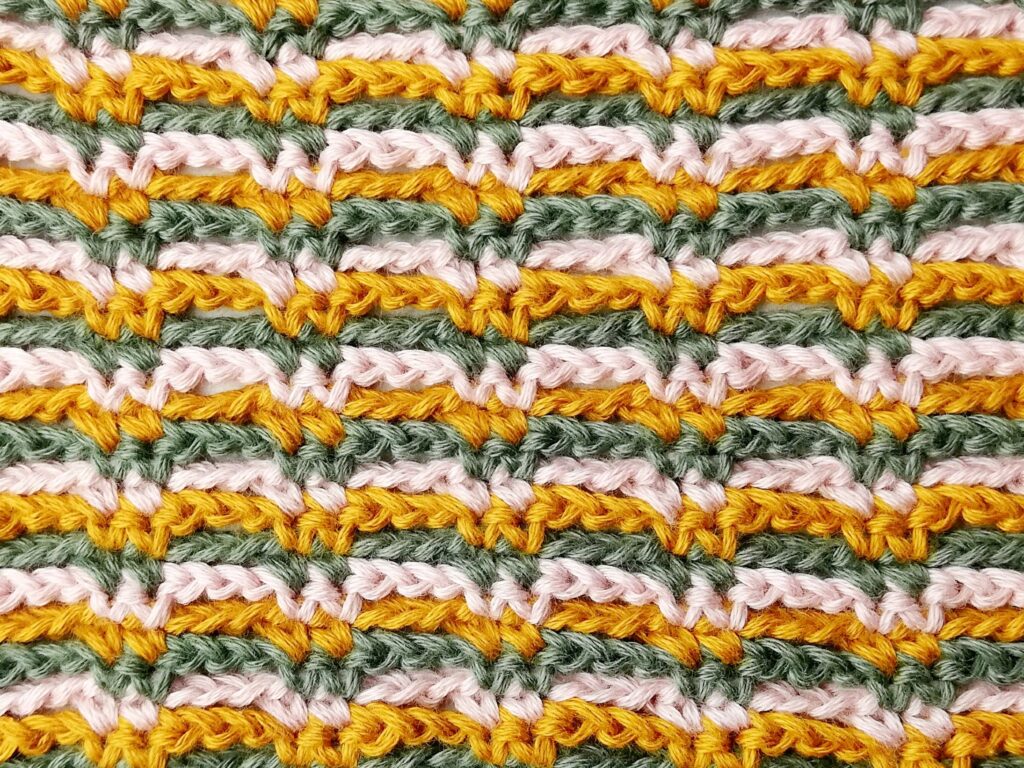 Crochet stitch tutorial: Broken stripes stitch