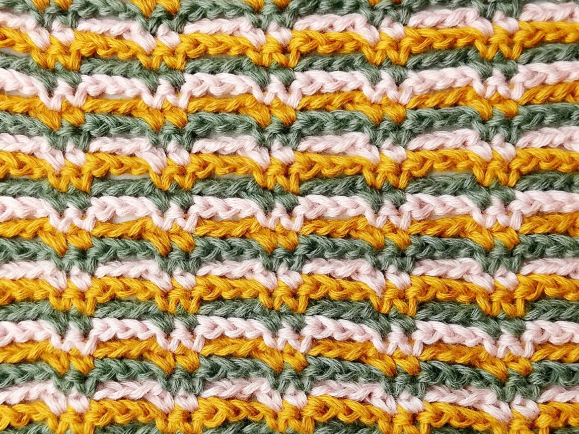 Crochet stitch tutorial: Broken stripes stitch