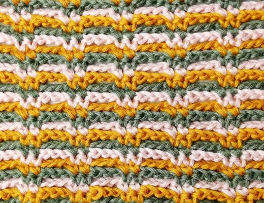 Crochet stitch tutorial: Broken stripes stitch