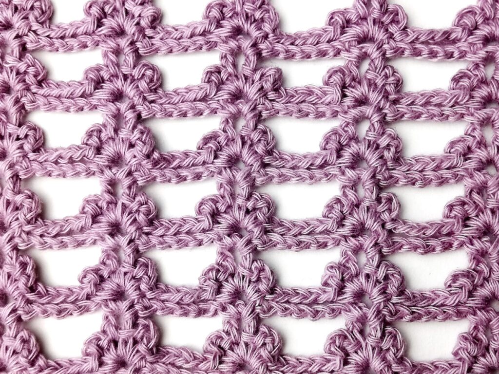 Crochet stitch tutorial: Honeysuckle stitch